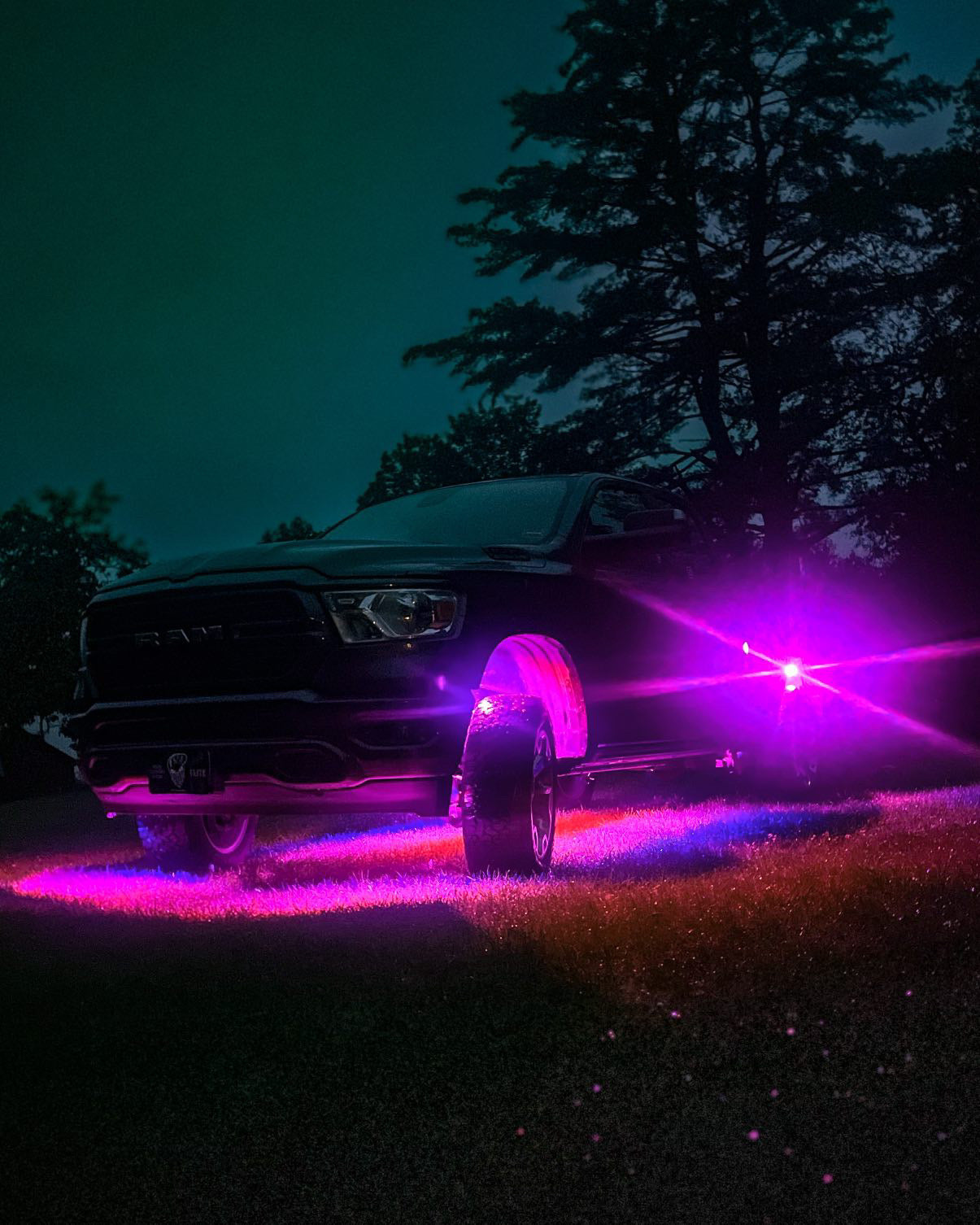 RGB+Pure White Rock Lights with Bluetooth Controller